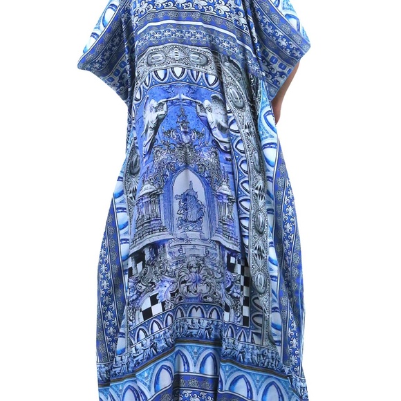 Blue and White Kaftan Dress for Sale-Caftan Dres - Picture 4 of 6